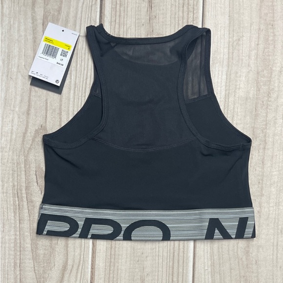 Nike Women's Size Small Pro Dri-Fit Crop Tank Top Black - Picture 5 of 9
